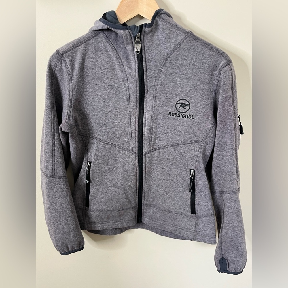 Rossignol Full Zip Hooded Sweatshirt Size Small Purple